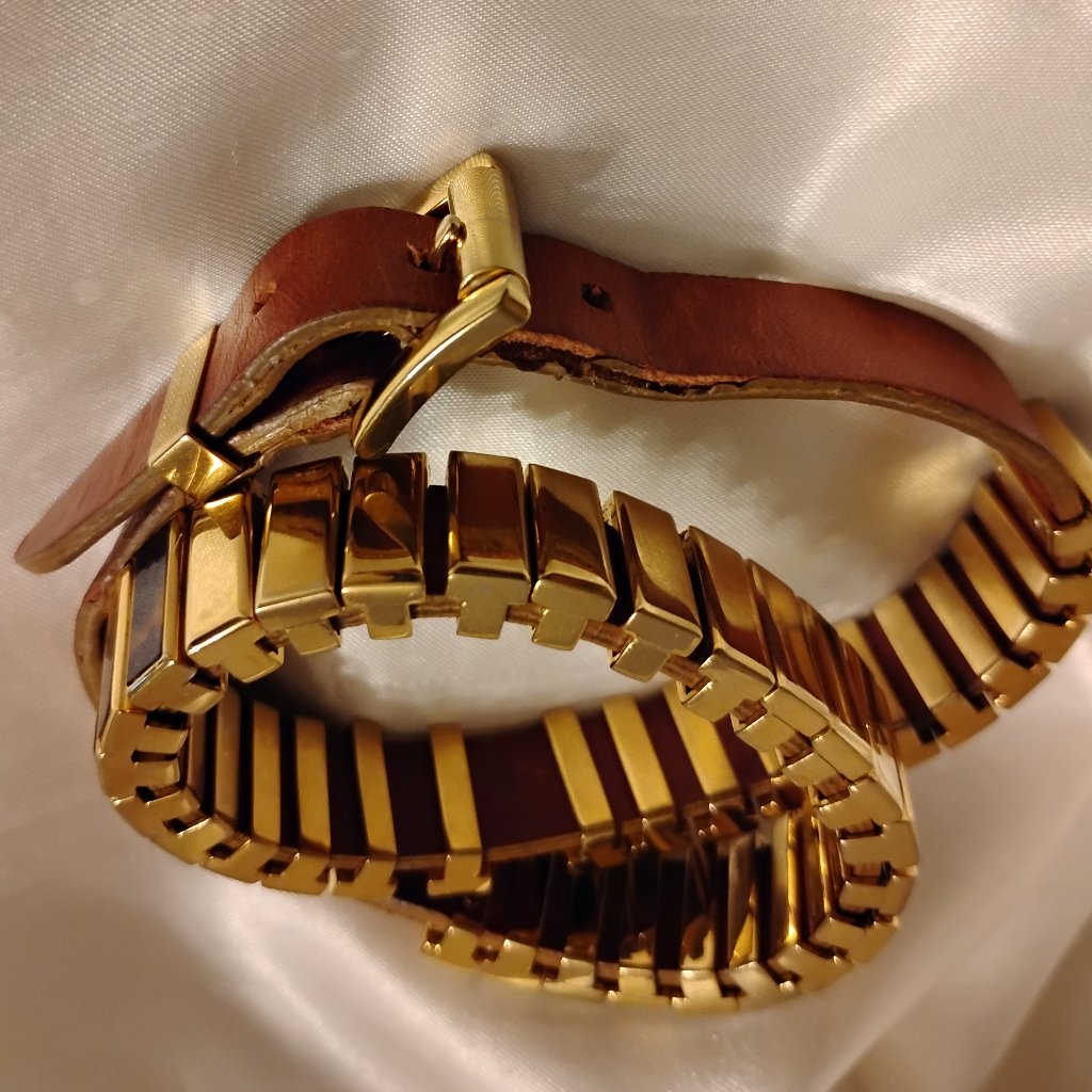 Michael Kors Gold Tone Double Wrap Bracelet